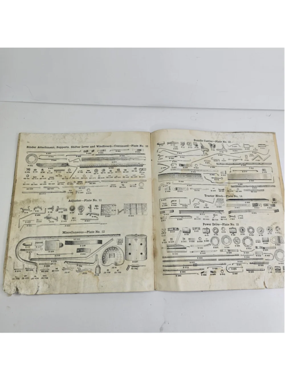 Vintage John Deere Tractor Binder 8 & 10 Foot Operator Parts Manual Booklet... - Picture 7 of 10